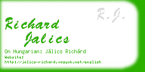 richard jalics business card