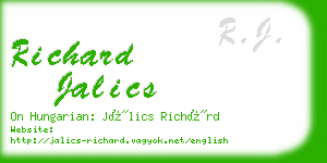 richard jalics business card